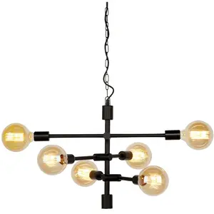 Suspension en métal Nashville 6 douilles noir, h. 48cm, it's about RoMi TUVendu parkaufland