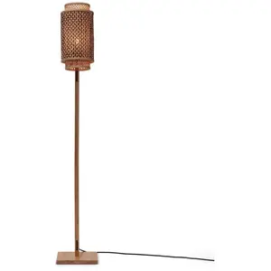 Good & Mojo BHUTAN S-Lampadaire bambou avec interrupteur H145cm BeigeVendu parluminaire