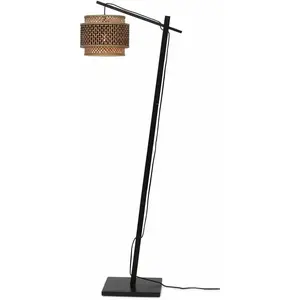 GOOD & MOJO Lampadaire - BHOUTAN - 2520 - Bambou naturel et noir - Style ethnique - 150 cm