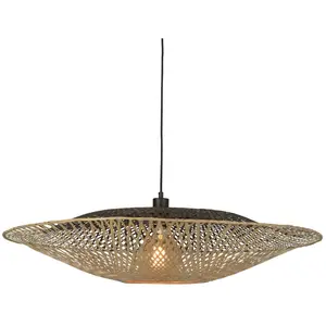 KALIMANTAN-Suspension Bambou Verticale Ø87cm Naturel et Noir Good & MojoVendu parcdiscount