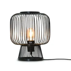 Good & Mojo CANGO-Lampe à poser Bambou H30cm Noir pas cher