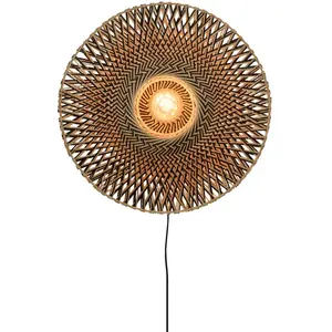 GOOD & MOJO - Applique avec prise Bali - Bois naturel - BambouVendu parluminaire