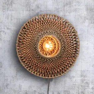 GOOD & MOJO Applique murale Bali en bambou, Ø 44 cmVendu parluminaire