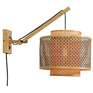 Good & Mojo BHUTAN-Applique Bambou déportée avec câble S Ø40cm Beige
