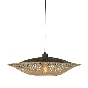 Comparateur de prix : Good & Mojo Suspension Ronde Bambou Naturel Noir D.60 KALIMANTAN