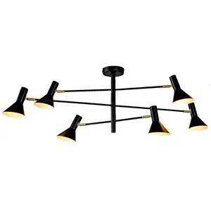 Comparateur de prix : IT'S ABOUT ROMI Izmir plafonnier, noir, à 6 lampes