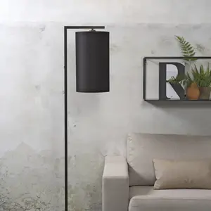 Comparateur de prix : IT'S ABOUT ROMI Lampadaire Boston, Ø 25 cm, noir, textile