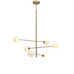 Comparateur de prix : It's About RoMi CARRARA-Suspension 6 Lumières Métal/Verre L105cm