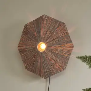 GOOD & MOJO Applique murale Panama, gris foncé, Ø 65 cm, connecteurVendu parluminaire