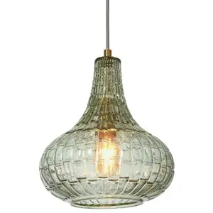 It's About RoMi VENICE-Suspension Goutte Fer/Verre Ø24cm Vert pas cher