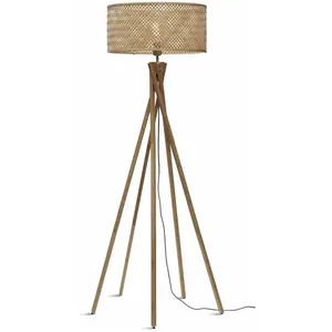 JAVA-Lampadaire bambou 5 pieds H146cm Beige