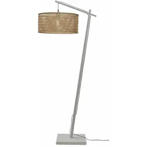 GOOD&MOJO Lampadaire bambou abat-jour bambou blanc/naturel, h. 176cm