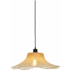 Comparateur de prix : GOOD&MOJO Suspension ondulée en bambou naturel 50x15 cm Ibiza - Good & Mojo