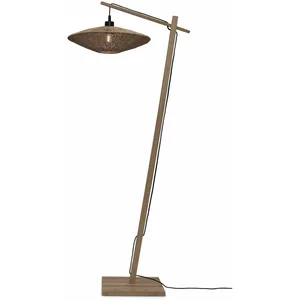 Lampadaire en bambou naturel avec abat-jour en bois naturel 150x40 cm Iguazu - Good pas cher