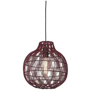 Good & Mojo Suspension bambou bordeaux Ø35cm pas cher