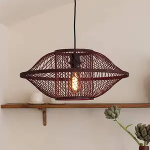 Comparateur de prix : Good & Mojo Suspension bambou bordeaux Ø50cm