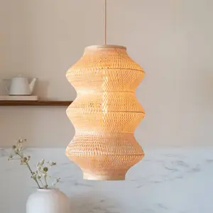 Comparateur de prix : Suspension en bambou abat-jour naturel 40x67cm Barbados - Good & Mojo