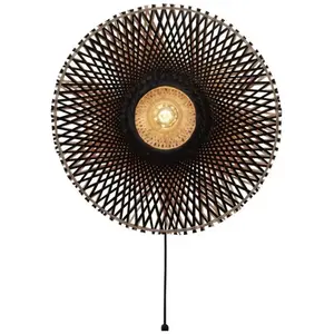 Lampe murale en bambou noir et naturel 87x20 cm Kalimantan - Good & MojoVendu parluminaire