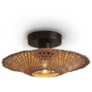 Plafonnier en bambou naturel 30x8 cm Kalimantan - Good & Mojo pas cher