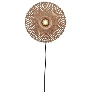 GOOD & MOJO - Applique avec prise Kalimantan - Beige - Bambou tresséVendu parluminaire
