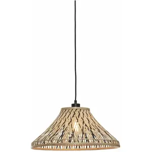 Lampe suspendue en bambou de tahiti noir et naturel 45x20 cm Tahiti - Good & MojoVendu parluminaire