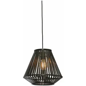 Comparateur de prix : GOOD&MOJO Suspension en bambou noir 30x30 cm Merapi - Good & Mojo
