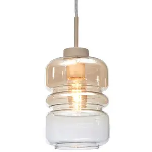 Comparateur de prix : It's About RoMi VERONA-Suspension Fer/Verre Ø15cm Beige