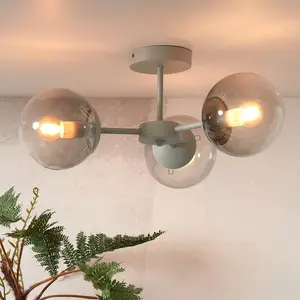 IT'S ABOUT ROMI Plafonnier Aspen, gris clair, à 3 lampes pas cher
