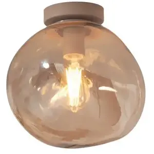 Comparateur de prix : It's About RoMi HELSINKI-Plafonnier Rocher Fer/Verre Ø26cm