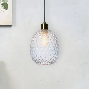It's About RoMi VENICE-Suspension Ovale Fer/Verre Ø18cm pas cher