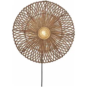 Applique ronde en rotin naturel 55x14 cm Zanzibar - Good & MojoVendu parluminaire