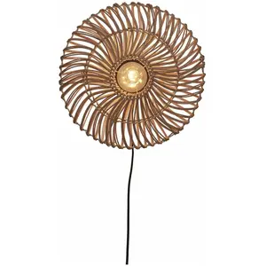 Applique ronde en rotin naturel 40x12 cm Zanzibar - Good & Mojo pas cher