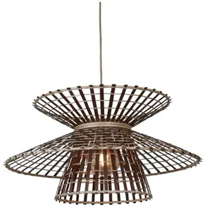 Comparateur de prix : Good & Mojo Suspension Machu Picchu bambou abat-jour naturel marron