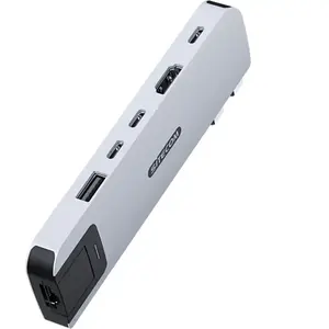 Sitecom AC-2001 6-en-2 Multiport-Hub für MacBook Air (M1/M2/M3) Silber