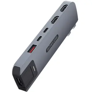 Sitecom 6-in-2-Multiport-Hub für MacBook Pro Grau