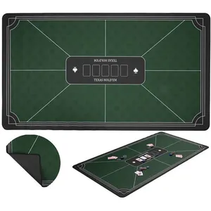 Comparateur de prix : Tapis de Poker Vert Antidérapant 140 x 80 cm en Polyester et Caoutchou...