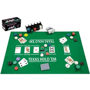 Comparateur de prix : Set de Poker Complet Boîte en Métal avec Tapis, 200 Jetons, 2 Jeux d...