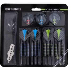 ENGELHART Lots de 12 fléchettes pointes acier 4 joueurs accessoires de...Vendu paramazon