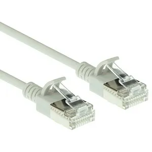 Comparateur de prix : ACT Slimline - Cordon de raccordement - RJ-45 (M) pour RJ-45 (M) - 2 m - 3.8 mm - U / FTP (Paire torsadée blindée) - CAT 6a - moulé, sans crochet,