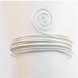 Vaessen creative Fil aluminium embossé - Argent - 5 m x 2 mm pas cher