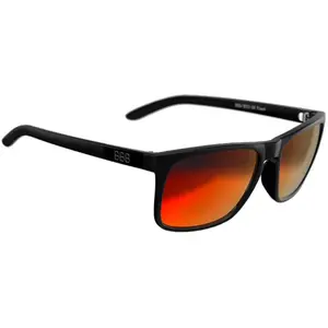 Lunettes polarisee bbb town noir mat  rouge pas cher