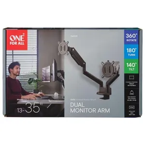 Comparateur de prix : One For All - Support moniteur Solid Dual, noir dm 4210 (DM4210)
