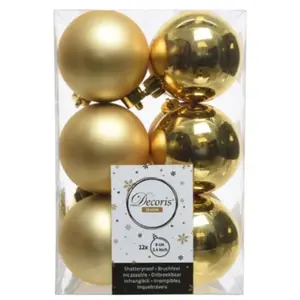 Comparateur de prix : Lot de 12 boules EDM - esprit de Noël - Doré - 71869 TU