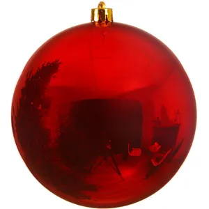 Decoris Season Decorations Boule de Noël rouge ø 25 cm pas cher