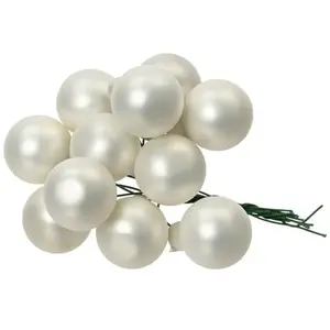 Kaemingk Bouquet de boules de verre blanc pas cher