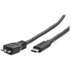 Gembird CCP-USB3-MBMCM-1M - Câble USB - Micro-USB de type B (M) pour 24 pin USB-C (M) - USB 3.1 Gen 2 - 1.5 A - 1 m - moulé - noir
