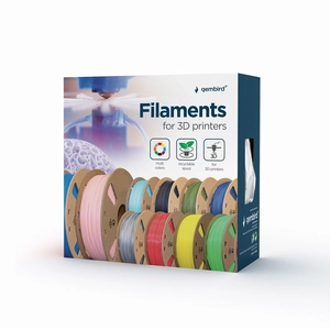Gembird Filament PLA pour imprimante 3D - 1,75 mm - Bobine Fine de 1 kg - Noir