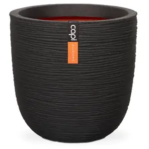 Comparateur de prix : Pot de fleur boule - CAPI EUROPE - RIB NL - 43 x 41 cm - Noir