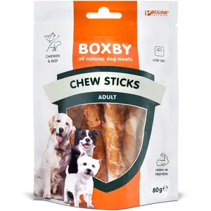 Comparateur de prix : 80g Friandises Boxby Chew Sticks - Friandises pour chien