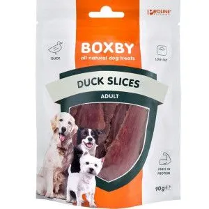 Comparateur de prix : 90g Friandises Boxby Duck Slices - Friandises pour chien